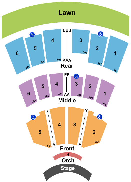 Seating Chart Constellation Brands Performing Arts