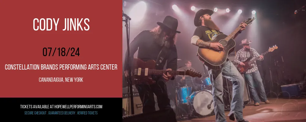 Cody Jinks at Constellation Brands Performing Arts Center
